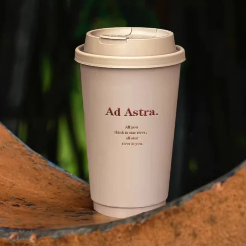 Milk Tea Cup Thickened Paper Cups Hot and Cold Tea Drinks with Lid High-end and Classy Good Sealing Performance Leak-proof