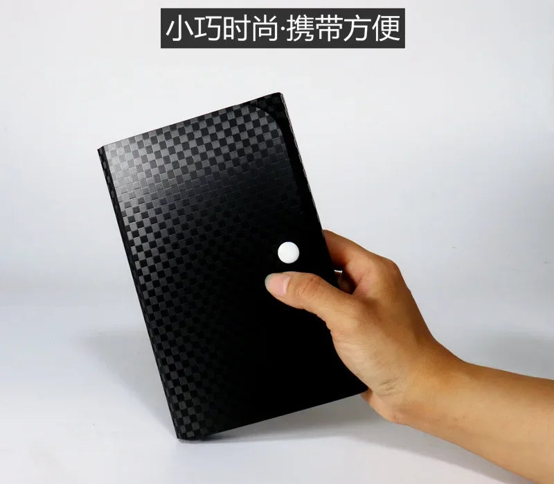 Small File Wallet Receipt Folder A6 Accordion Folder 7-layer 13-layer File Case Waterproof with Self-adhesive Index Tabs