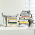 Foldable Transparent Storage Organizer Box Collapsible with Handle for Books Toys Office Supplies Dorm Classroom Home