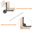 Woodworking Scale Mitre Saw Protractor 360° Angle Level with Pencil Carpenter Angle Finder Measuring Ruler Meter Gauge Tools