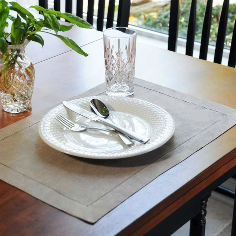 6 Pieces White Hemstitch Napkins Cocktail Napkin For Party Wedding Lace Napkin Table Cloth Linen Napkins Cotton Napkin