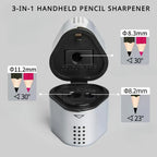 Faber-Castell Grip Trio 3-in-1 Artist Pencil Sharpener, Manual Handheld Sharpener for Colored Pencil, Jumbo and Graphite Pencils