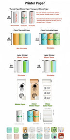 DOLEWA D2 Doodle Portable Printer Thermal Paper Printer Label Sticker Paper Print Wireless Label Maker Printer for DIY Photo Pri
