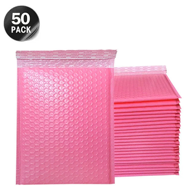 50Pcs Black Bubble Mailer Bubble Padded Mailing Envelopes Mailer Poly for Packaging Self Seal Shipping Bag Bubble Padding Bubble