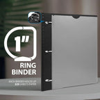 WOT I Telescoping 3 Ring Binder 1 Inch, Expandable Binder - Patented Design for Easy Portability, Holds 8.5x11 Paper, Perfect for School, Office & Home Organization