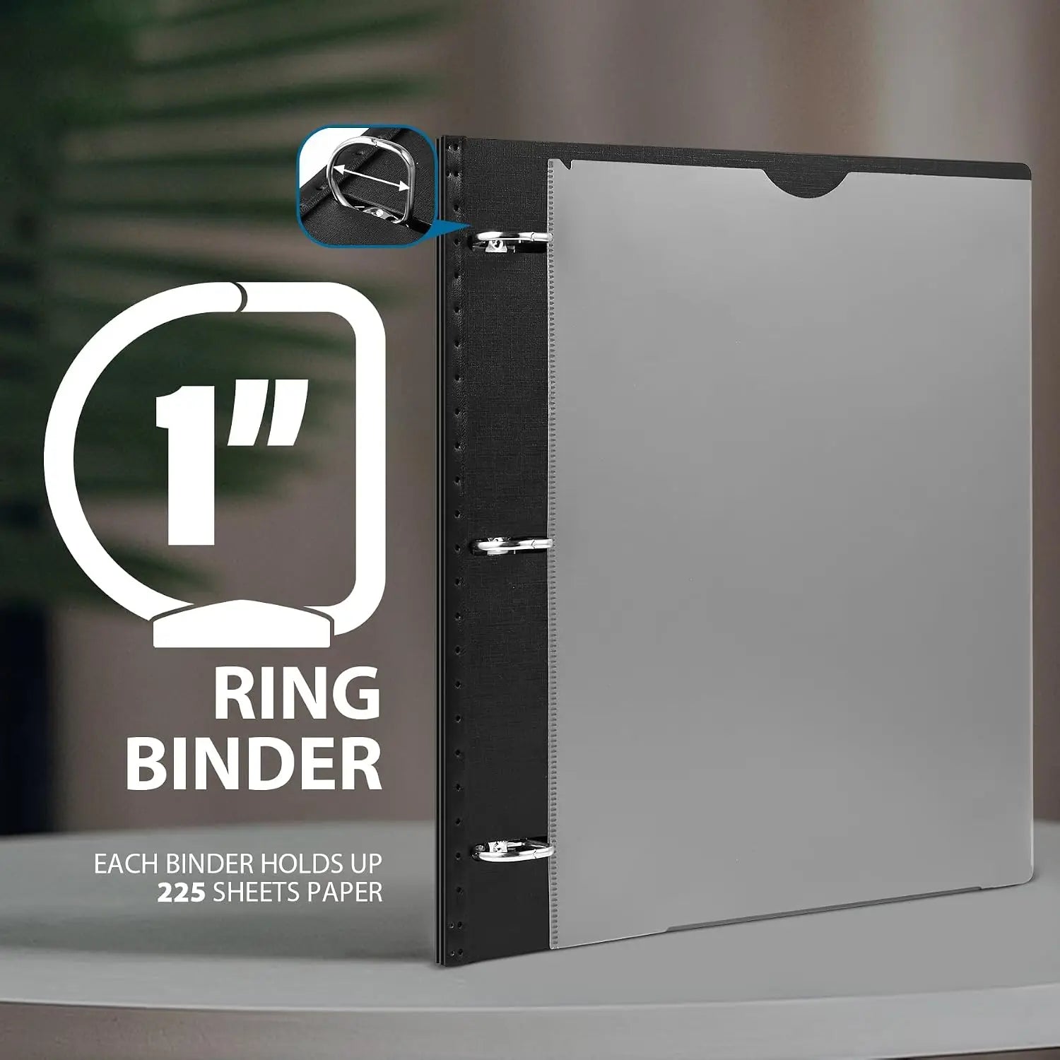 WOT I Telescoping 3 Ring Binder 1 Inch, Expandable Binder - Patented Design for Easy Portability, Holds 8.5x11 Paper, Perfect for School, Office & Home Organization