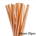 Kraft Paper Themed Party Disposable Tableware Set Paper Plates Cups Straw Napkins Party Birthday Wedding Carnival Supplies Decor