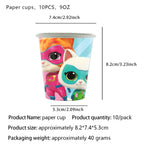 Superkitties Happy Birthday Party Decor Paw Meow Cat Super Kitties Tableware Tablecloth Plate Cup Gift Set Kid Party Supplie Toy