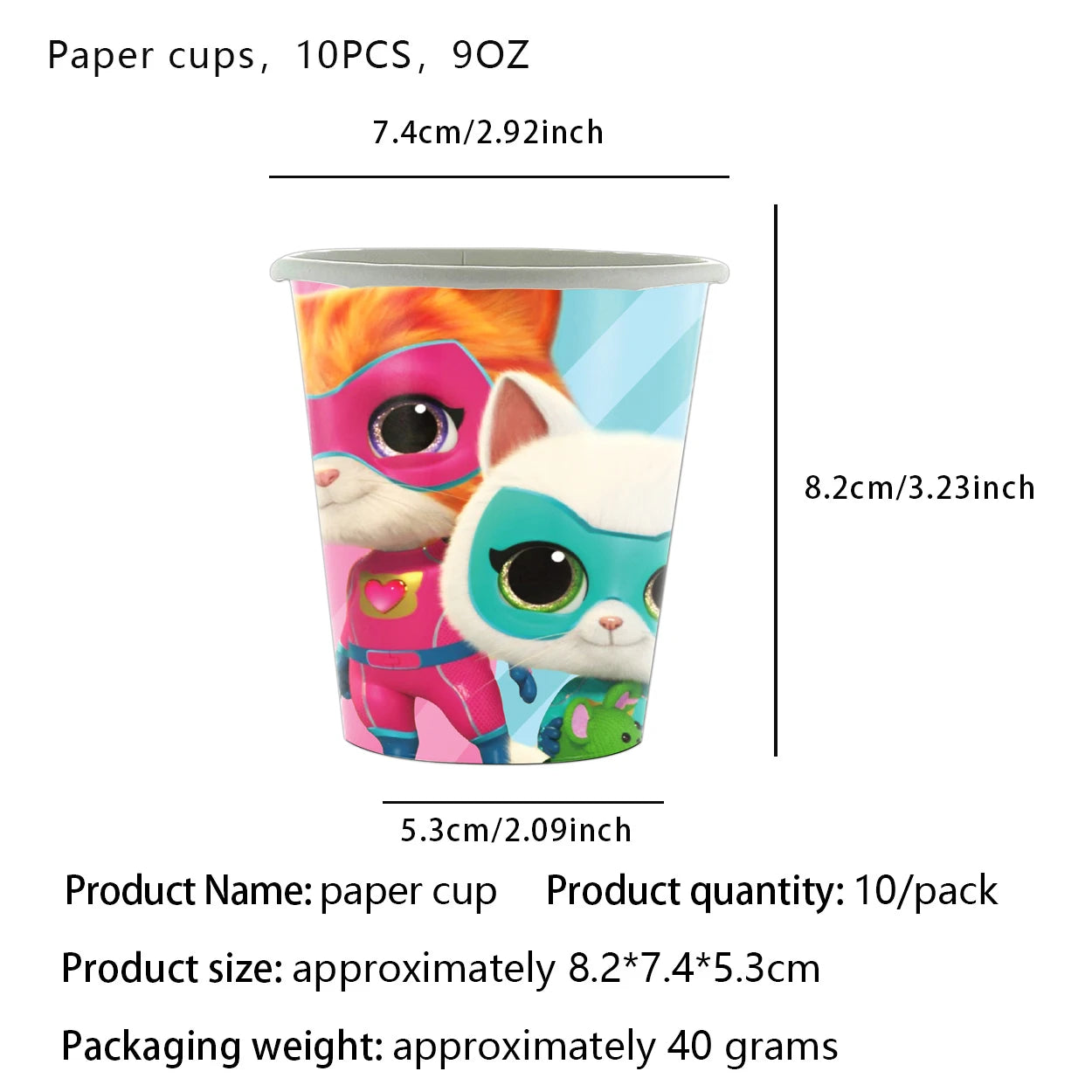 Superkitties Happy Birthday Party Decor Paw Meow Cat Super Kitties Tableware Tablecloth Plate Cup Gift Set Kid Party Supplie Toy
