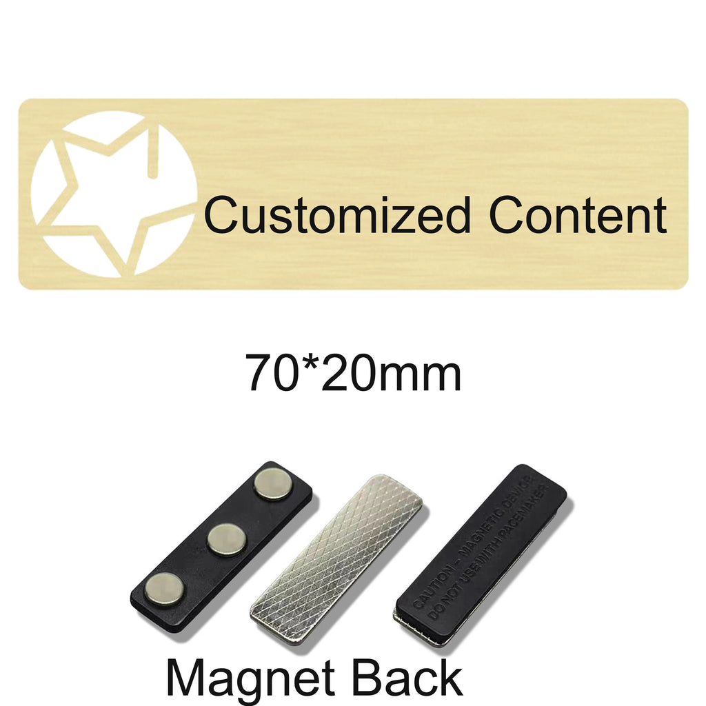 Customized Brooch Pin Personalize Engrave Your Text Logo Business ID Plate Copper Letterbox Mailbox Tag Name Badges