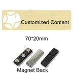 Customized Brooch Pin Personalize Engrave Your Text Logo Business ID Plate Copper Letterbox Mailbox Tag Name Badges