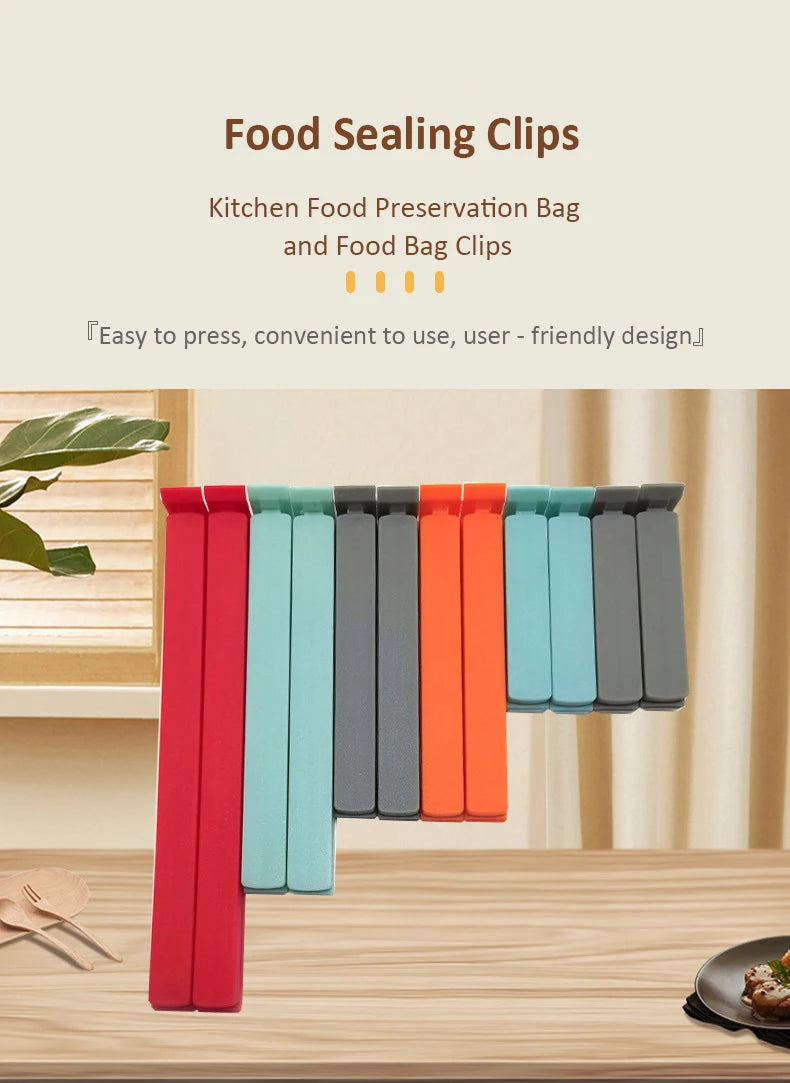 1Pc/4 /8/10Pcs Plastic Sealing Clips for Kitchen Food Freshness Preservation Sealing Clips Large-sized Clips for Snacks