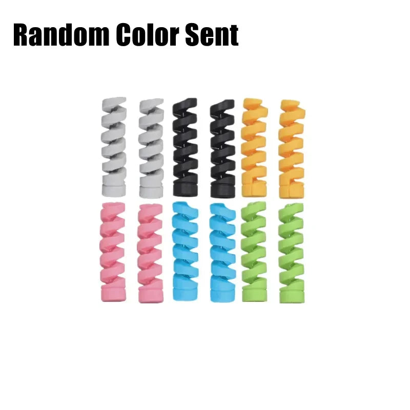 12PCS Charging Cable Protector Cover USB Cable Earphone Wire Spiral Cord Protector for IPhone 13 Samsung S21 Xiaomi Poco Cable
