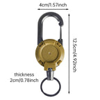 1-20PCS Outdoor Retractable Key Chain Mountaineering Buckle Key Chain Anti-loss Anti-theft High Rebound Metal Easy To Pull