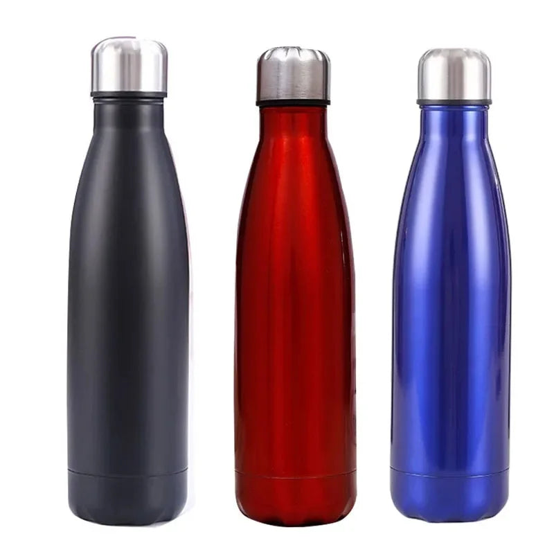 500/750ml Stainless Steel Thermos Cup Double-wall Thermal Insulation Vacuum Flasks Bottle Insulated Coffee Cup Outdoor