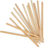 300/100pcs Wooden Coffee Stirrers Individually Wrapped Disposable Tea Drink Cocktail Mixer Swizzle Sticks Round End 5.5Inch Long