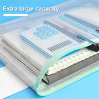 5/10pcs A4 Zippered File and Storage Bag, Waterproof and Transparent Storage Bag Suitable for School Office Travel Storage