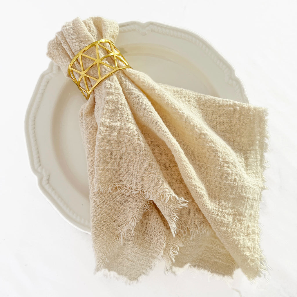 10pcs 32x32cm Wholesale Pink Gauze Cotton Napkin Reusable Tea Towel Wedding Party Christmas Table Decor Retro Burrs napkin