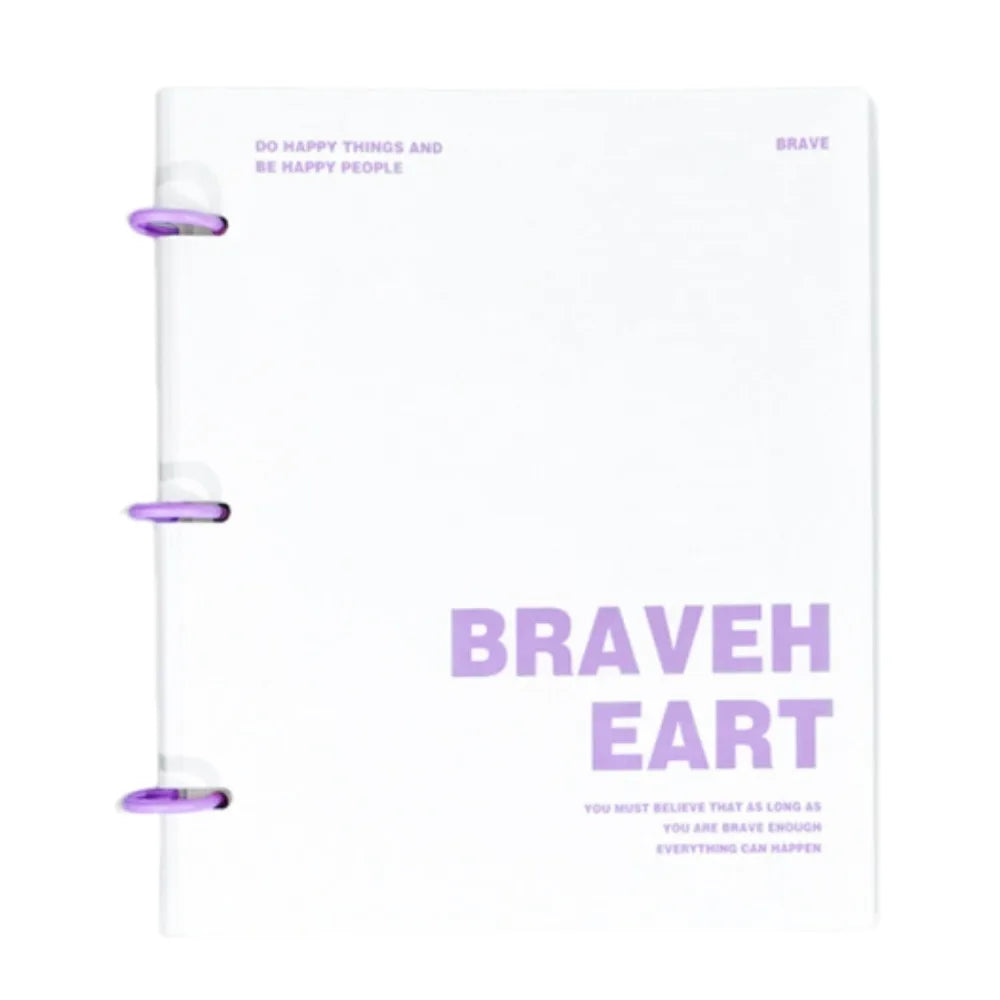 3 Ring Loose-leaf File Folder Thickened Waterproof Notebook Binder Dustproof Portable Loose Leaf Document Folder