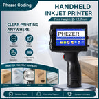 For Hp Phezer 12.7mm Label Printer Batch Code Date Number QR Bar Logo Expiry P15  Handheld Inkjet Printer 28 Languages Portable