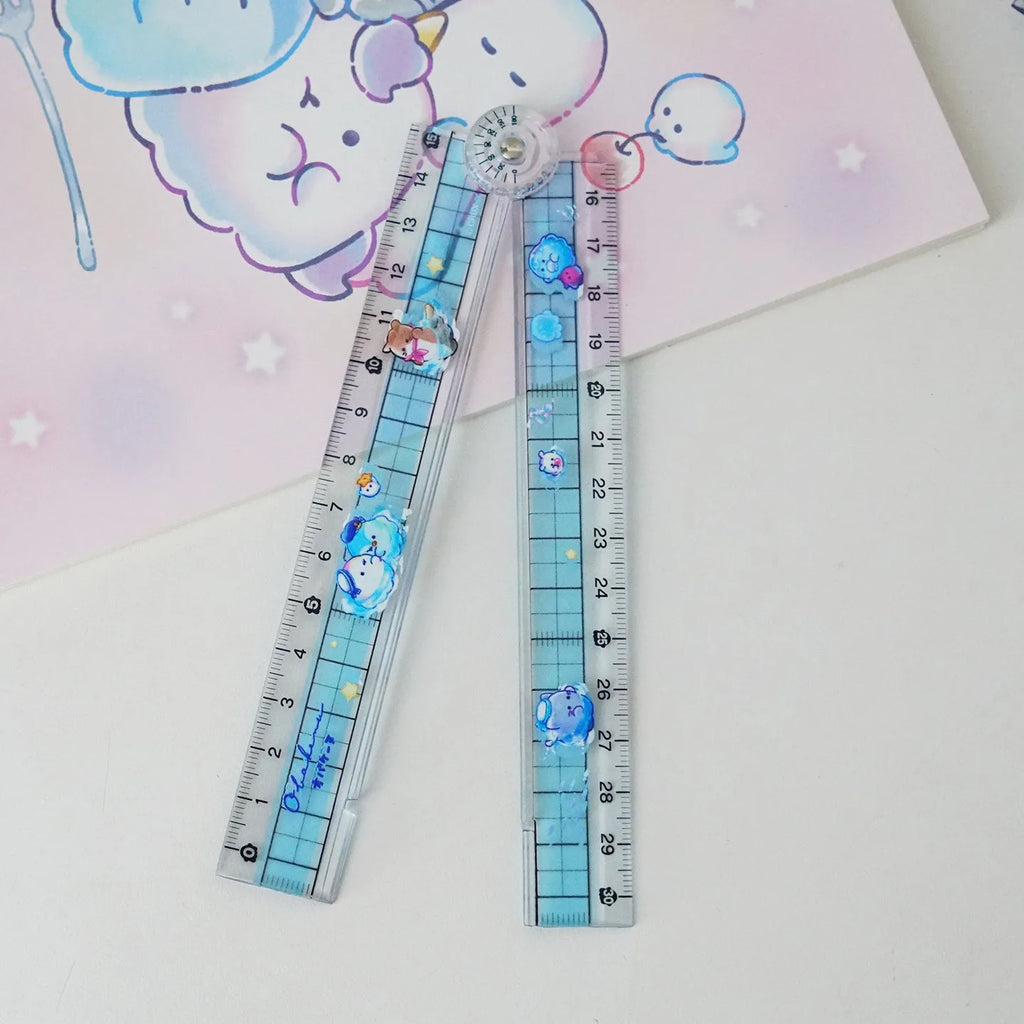 High Quality Folding Ruler Flexible and Portable Clearly Marked Scale Lightweight Measuring Tool Ideal for School & Office Needs