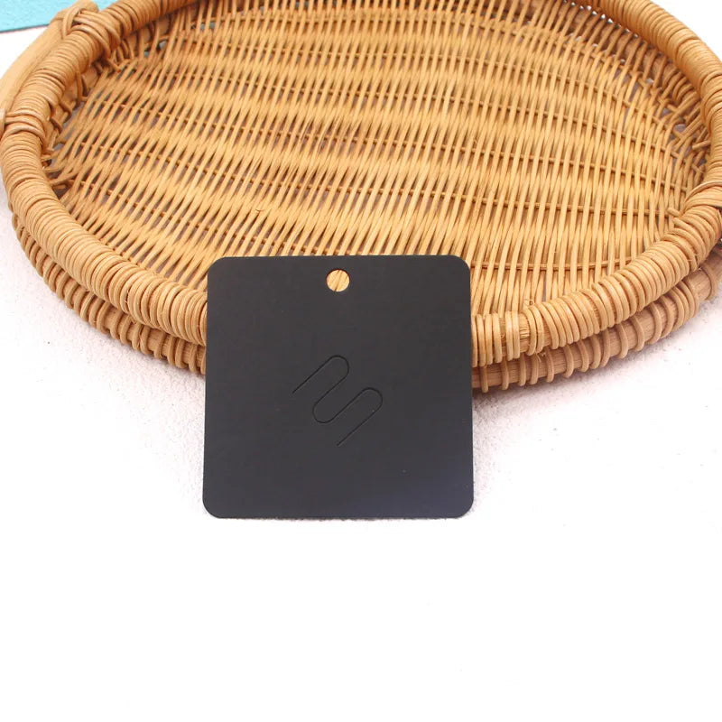 50pcs/lot Brooches Display Cards Blank Kraft Paper Tag for Jewelry Packaging Cards Small Business Sale Hang Price Tag Card 7*7cm