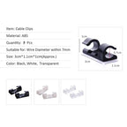 20/5PCS USB Cable Organizer Clips Wire Winder Holder Earphone Mouse Cord Clip Protector Management Adhesive Hooks Desk Clamp