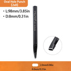 WUTA 1pc Basic Series Leather Oblong Belt Hole Puncher Oval Hole Strap Watch Band Heavy Duty Flat Hollow Punch DIY Craft Tools