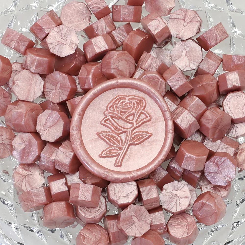 100pcs/bag Octagonal Sealing Wax Beads for Wax Stamps is Suitable for Wedding Invitations, Envelope Cards, Christmas Gift