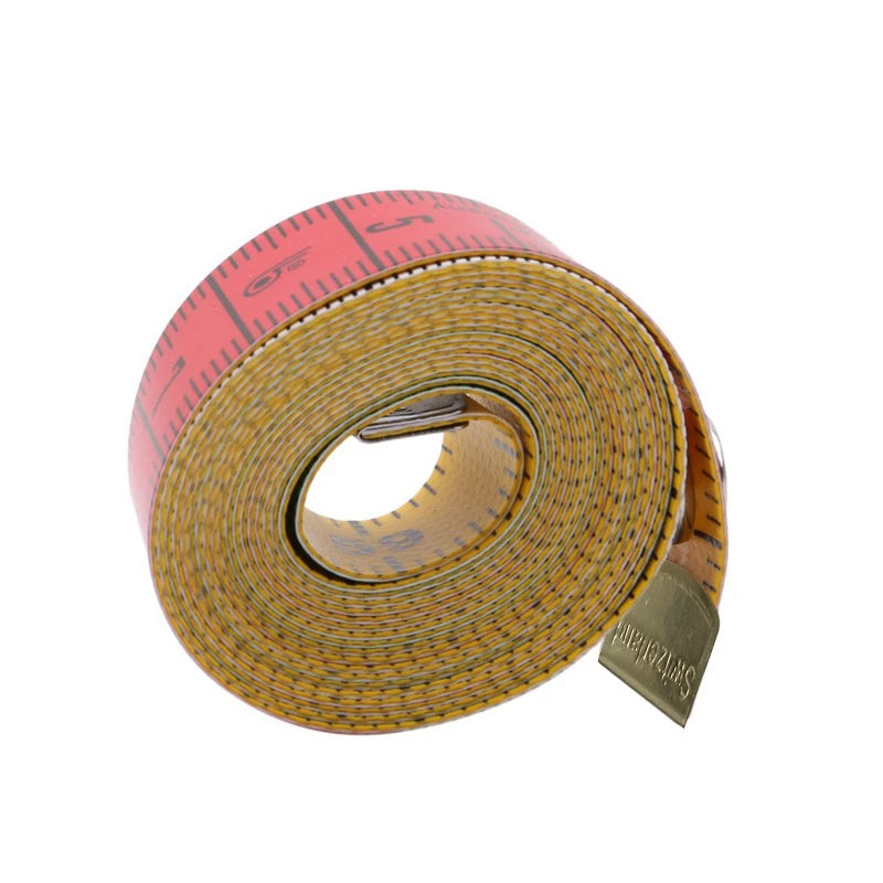 1.5M Soft Tape Measure Tailor's Tape With Snap Fasteners Body Measuring Double-sided Ruler For Needlework Sewing Tool NEW