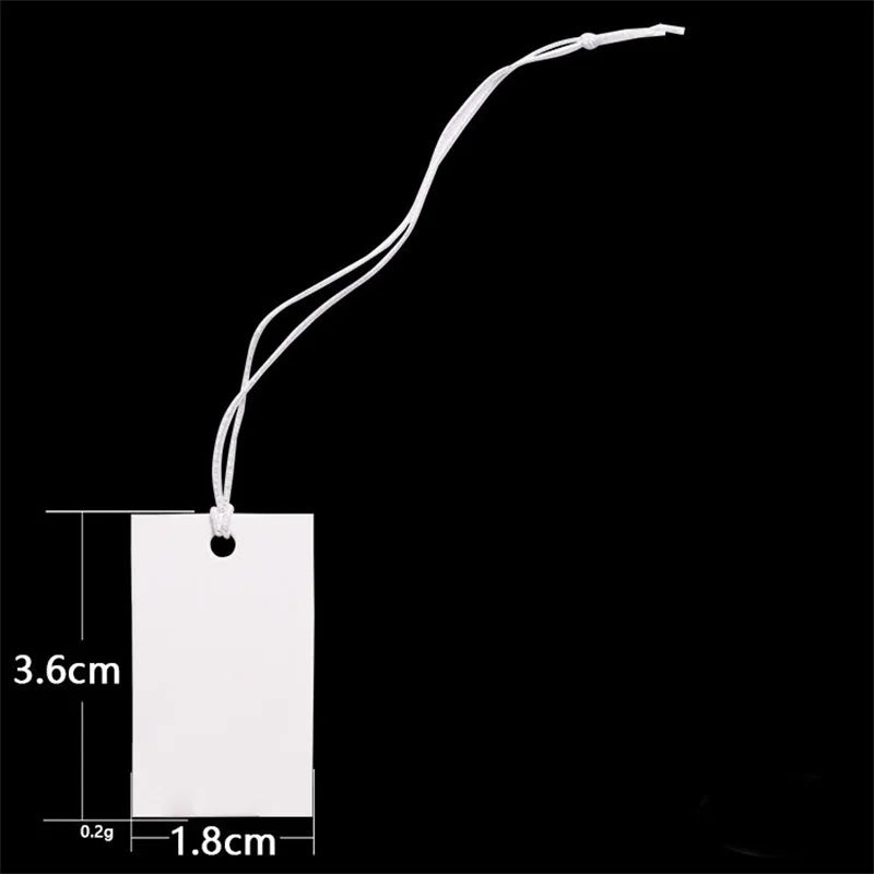 100pcs Paper Small Ring Price Tags Stickers Necklace Bracelet Blank Price Labels Display Diy Jewelry Packaging Making Supplies