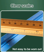 Space Ball 30cm Triangular Scale Ruler Metal Straight Ruler Metric Architect Engineer Accurate Drafting Measure Tool