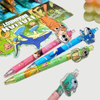 6pcs AI Brainrot Press Pen Set 0.5mm Black Gel Pens Kawaii Stationery Cartoon Anime Derivative Peripherals School Office Supplie