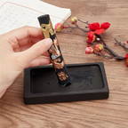 Durable-Chinese Calligraphy Inkstone Rectangle Dragon Phoenix Pattern Inker Sets Traditional Chinese Ink Stones With Ink Stick 1