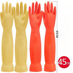 Extended Latex Dishwashing Gloves-Thickened, Tear-Resistant Household Gloves for Kitchen Cleaning,Laundry,Car Washing Labor Work