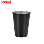200/300/400/500ml Stainless Steel Beer Cups Household Office Metal Water Drinks Coffee Tumbler Tea Milk Mugs Kitchen Drinkware