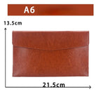 A6 A5 A4 Leather File Folder Data Package Document Bag Fashion Briefcase Data Contract Bill File Bag School Office Supplies