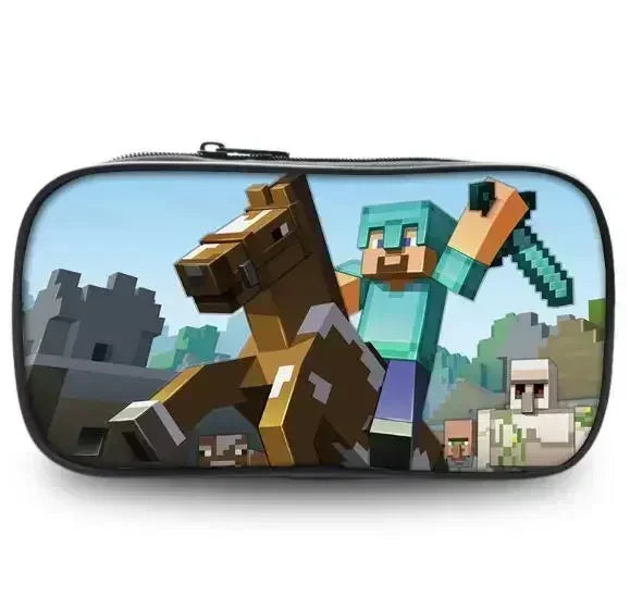 Hot Sale At Rock-bottom Price 10 Styles Minecrafte Pencilcase for My World Oval Pencil Case PU/fabric Student Supplies MC Toys