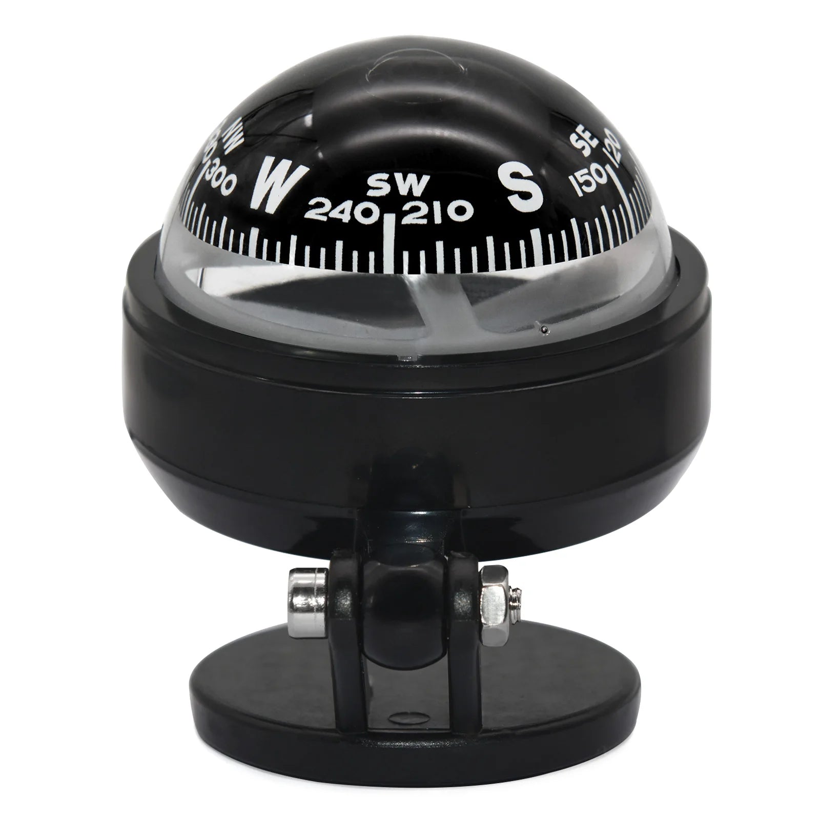 For Boat Yacht Car Waterproof Navigation Compass With Electronic LED Light White/Black Marine Sea Pivoting Marine Compass