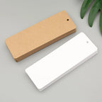 30 Sheets Blank Round Corner Bookmark Cards with Hole, 350g Kraft Paper & White Cardstock for DIY Art Painting
