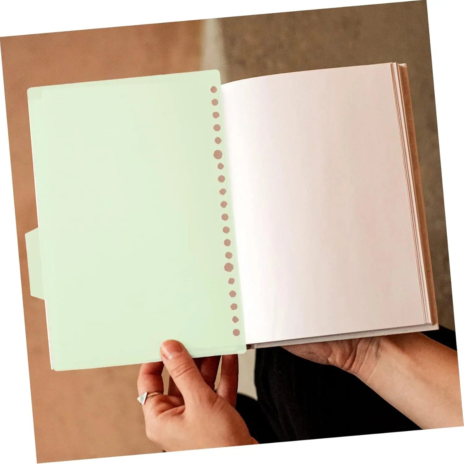 1sets 4pcs A4/B5/A5 PP Plastic Binder Index Divider Sheets 30 Holes Tab Divider for Notebook Rectangle Mixed Color