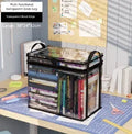 Large capacity foldable storage box student dormitory classroom book storage box transparent waterproof home book box.