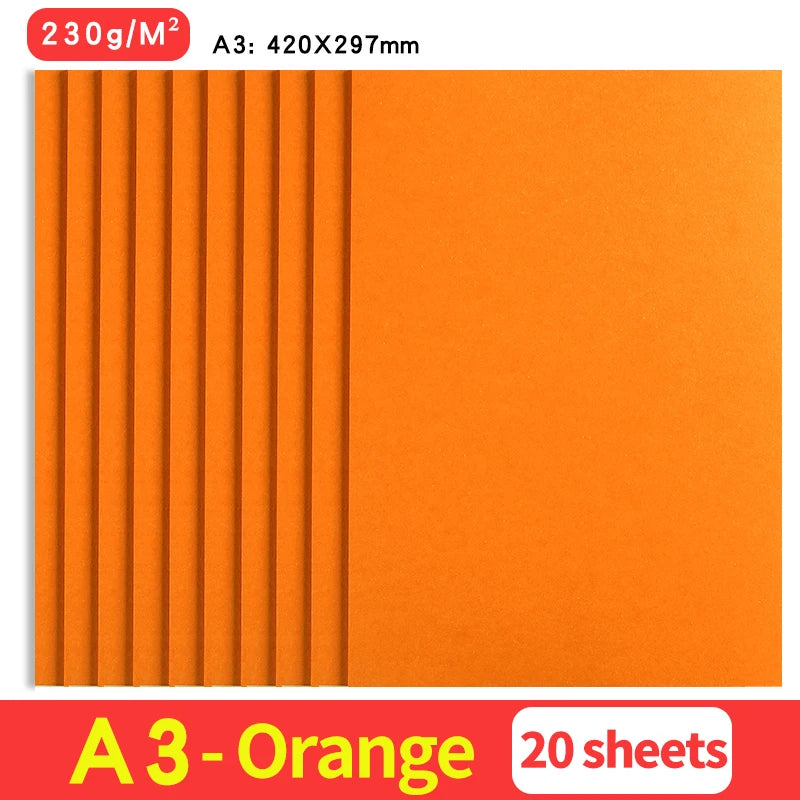 A3 MixColor Cardstock Paper Business Card Cardboard DIY Gifts Card Scrapbook Materials Drawing Card Art Supplie 10/20Sheets 230G