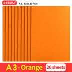 A3 MixColor Cardstock Paper Business Card Cardboard DIY Gifts Card Scrapbook Materials Drawing Card Art Supplie 10/20Sheets 230G