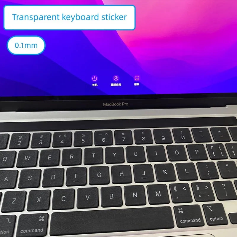 (Iso EU ) White Transparent Frosted Mbp Suitable for Apple Mac Book Pro 14-Inch 16 Model Laptop  Keyboard