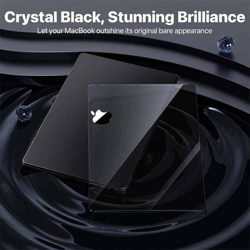 Black Clear Laptop Case for Macbook Neo 2026 Air 13.6 M4 15 M3 Hard Cover for Mac Book Pro 13 M1 Chip M2 12 14 16 M5 Hard Sleeve