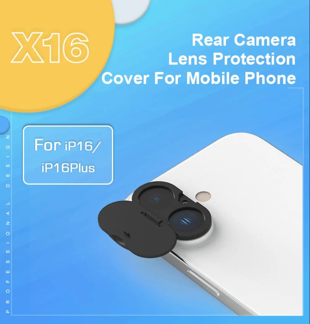 Protective Back WebCam Cover Sticker Anti-Scratch Camera Lens Cap Plastic Phone Lens Privacy Protector for iPhone 16/16Plus