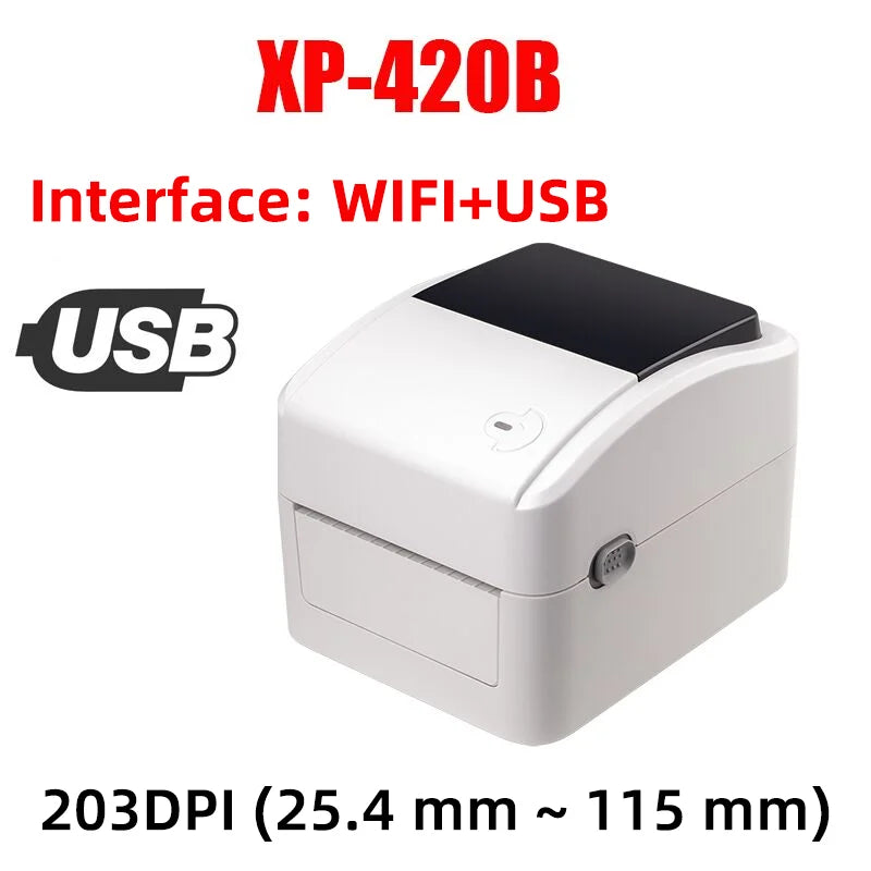 XP-460B/420B 4inch Shipping Label/Express/Thermal Barcode Label Printer Compatible with Shipping Label 4x6 Inches Label
