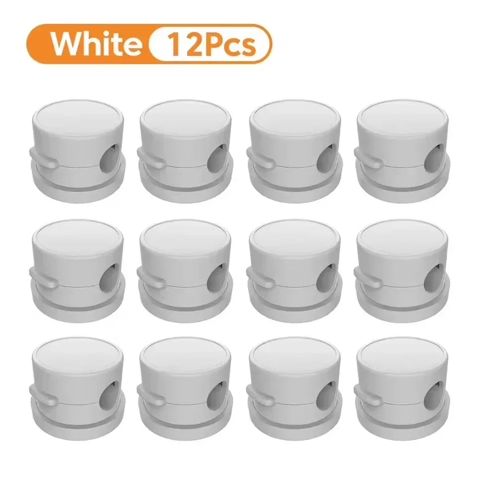 360 Rotation Magnetic Cable Clip Cable Organizer Holder Adhesive Wire Keeper Management USB Charging Line Winder For Home Office