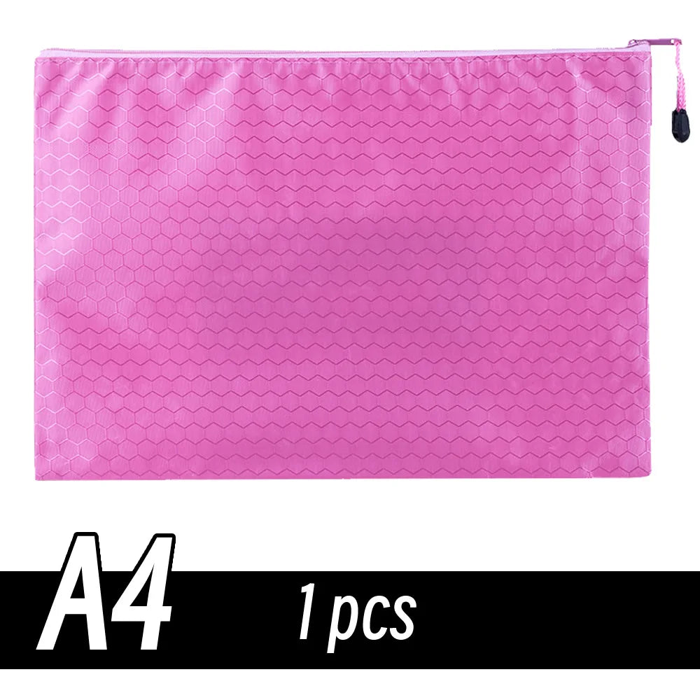 A4/A6 Pencil Bag Zipper Pouch Document Puzzle Bag Waterproof Zip File Folders Pencil Case Storage Bags School Office Supplies